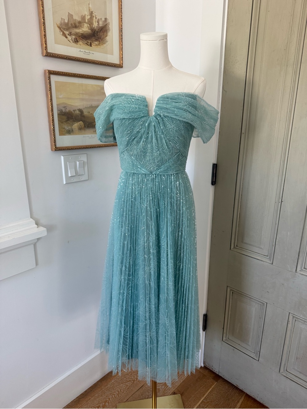 NWT Theia Seafoam Midi